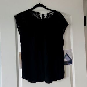 Daniel Rainn Black short sleeve blouse xl